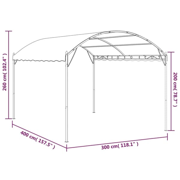 vidaXL Paviljong 3x4 m antracit Antracit