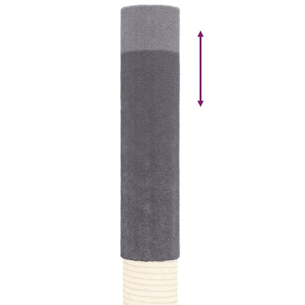 vidaXL Golv-till-tak klösträd mörkgrå 277-303 cm Grå