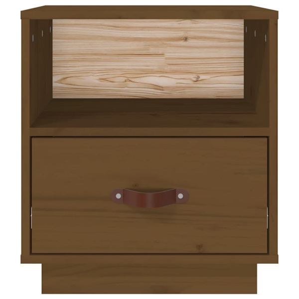 vidaXL Sängbord 2 st honungsbrun 40x34x45 cm massiv furu Brun