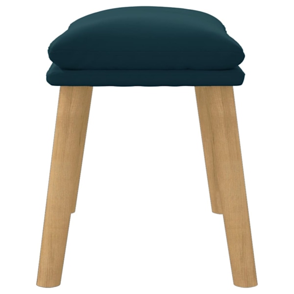 vidaXL Fotpall blå 45x29,5x35 cm sammet Blå
