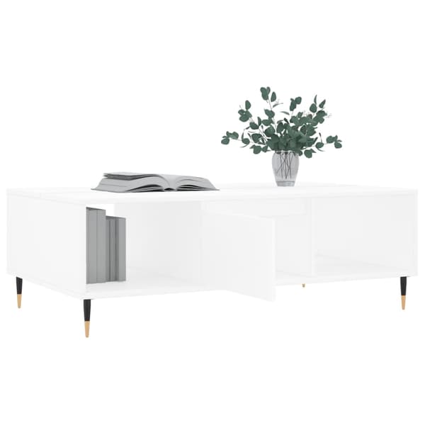 vidaXL Soffbord vit 104x60x35 cm konstruerat trä Vit