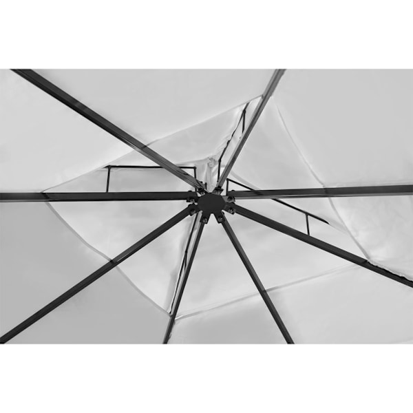 vidaXL Paviljong konstrotting gräddvitt tak 3 x 4 m Creme