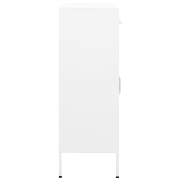 vidaXL Förvaringsskåp vit 80x35x101,5 cm stål Vit