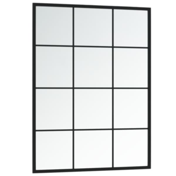 vidaXL Väggspeglar 2 st svart 80x60 cm metall art