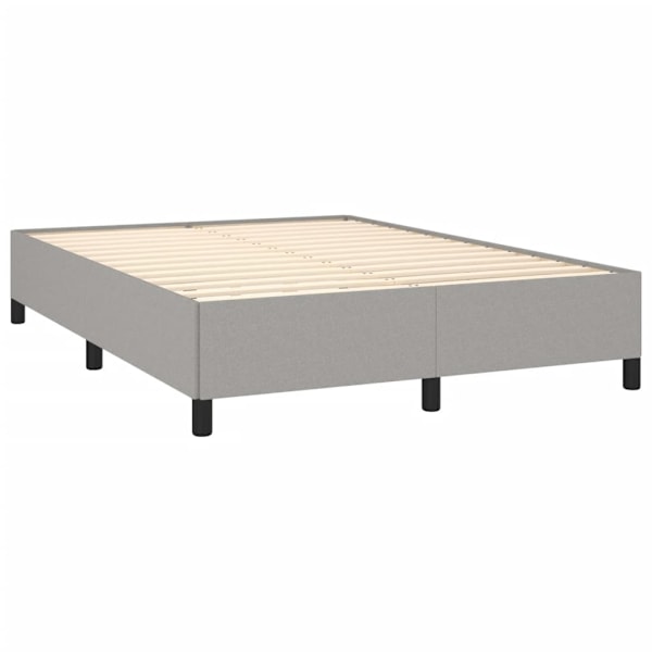 vidaXL Sängram ljusgrå 140x190 cm tyg Grå