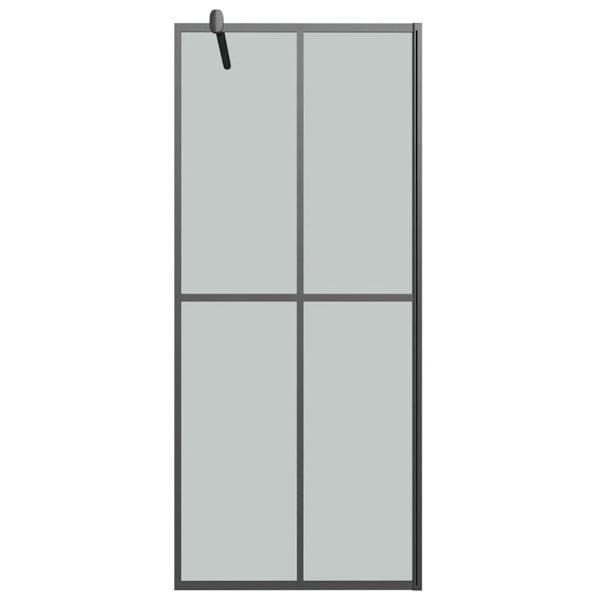 vidaXL Duschvägg 80x195 cm mörkt härdat glas Svart