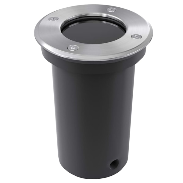 vidaXL Markbelysning rund 3-pack Silver