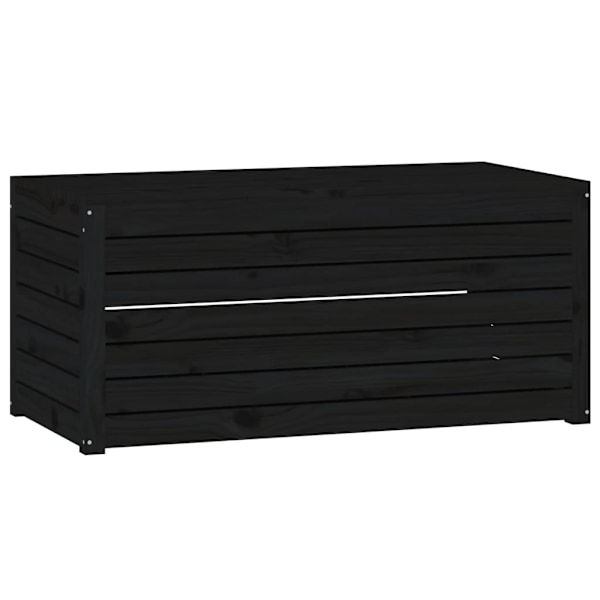vidaXL Dynbox svart 101x50,5x46,5 cm massiv furu Svart