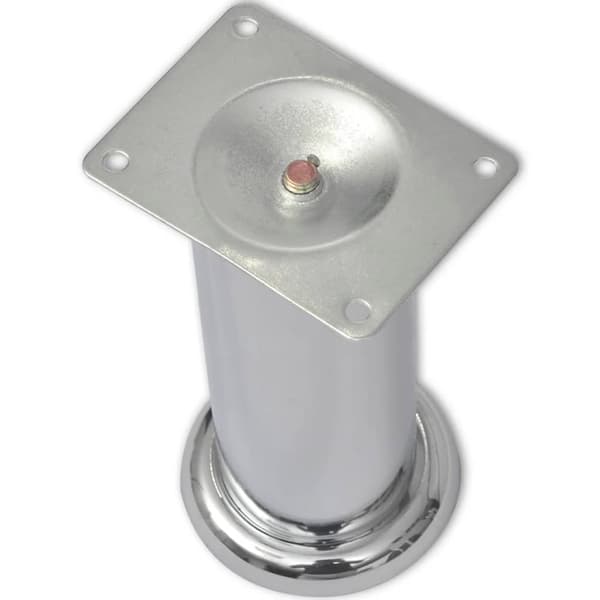 vidaXL 4 Runda soffben i krom 180 mm Silver