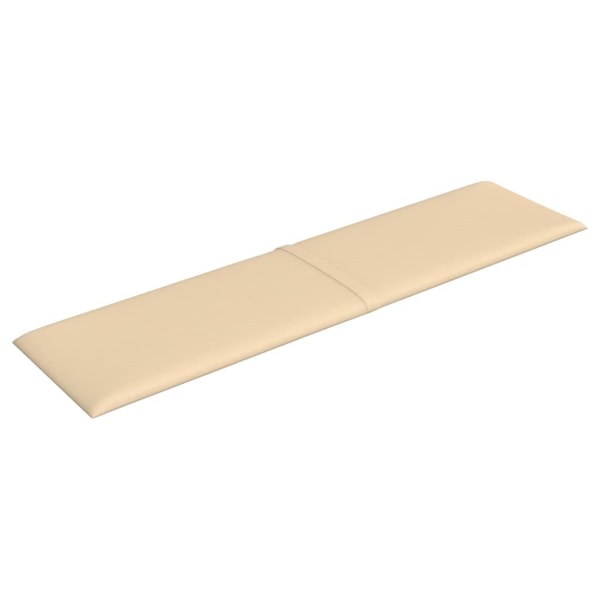 vidaXL Väggpaneler 12 st gräddvit 60x15 cm tyg 1,08 m Kräm