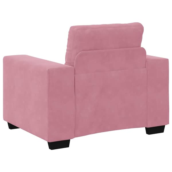 vidaXL Soffset 3 pcs Rosa 221 x 80 x 80 cm Sammet Rosa