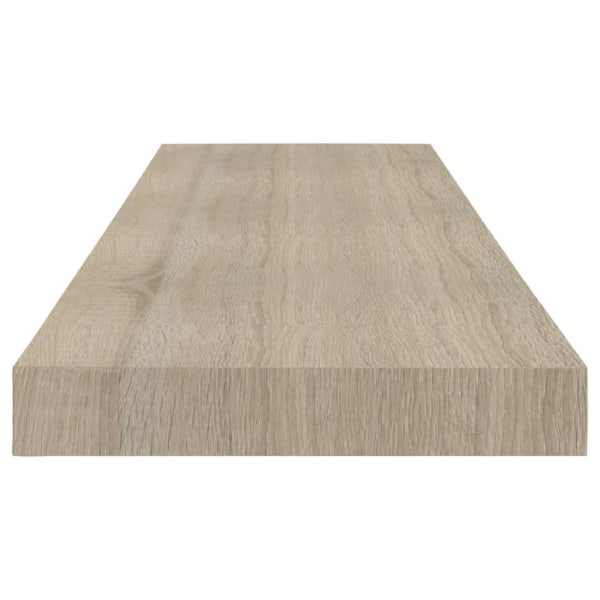 vidaXL Svävande vägghyllor 2 st ek 80x23,5x3,8 cm MDF Brun