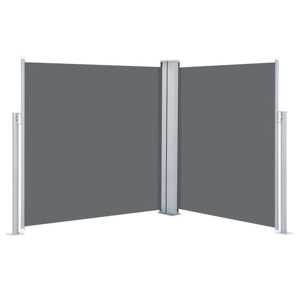 vidaXL Infällbar sidomarkis antracit 140x600 cm Antracit