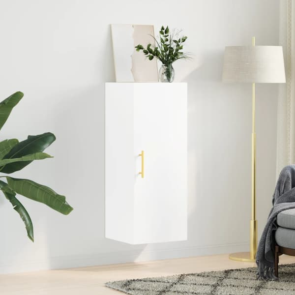 vidaXL Väggskåp vit 34,5x34x90 cm Vit