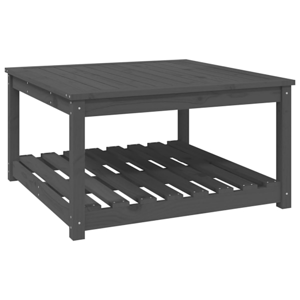 vidaXL Trädgårdsbord grå 82,5x82,5x45 cm massiv furu Grå