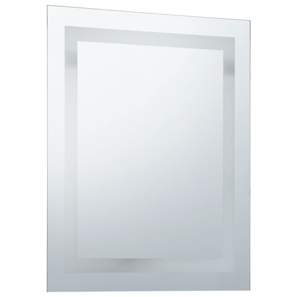 vidaXL Badrumsspegel LED med touch-sensor 50x60 cm Silver