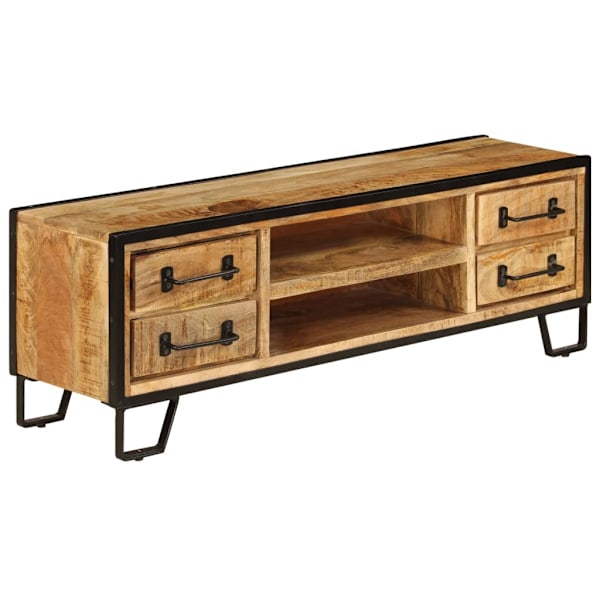 vidaXL TV-bänk med lådor 120x30x40 cm massivt mangoträ Brun