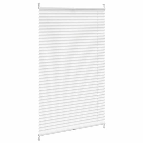 vidaXL Plisségardin 90x125 cm vit Vit