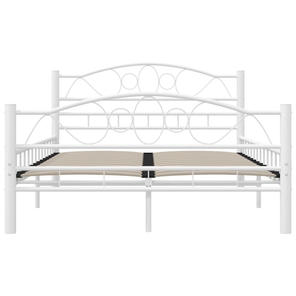 vidaXL Sängram utan madrass vit metall 120x200 cm Vit