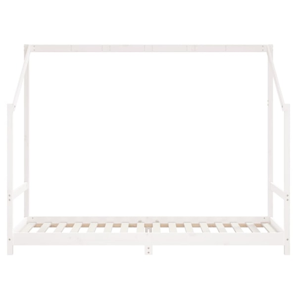 vidaXL Sängram för barnsäng vit 90x200 cm massiv furu Vit