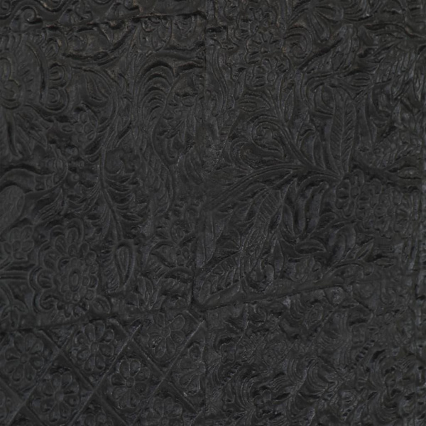 vidaXL Skänk 115x30x76 cm massivt mangoträ Svart