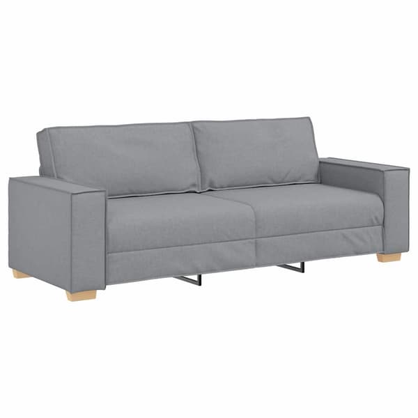 vidaXL Soffa 3 st Ljusgrå Linnenblandad tyg Grå