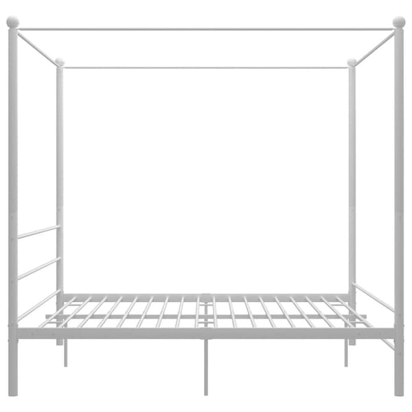 vidaXL Himmelsäng vit metall 200x200 cm Vit