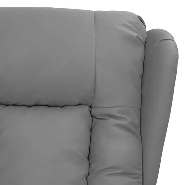 vidaXL Elektrisk massagefåtölj Grå konstläder Grå