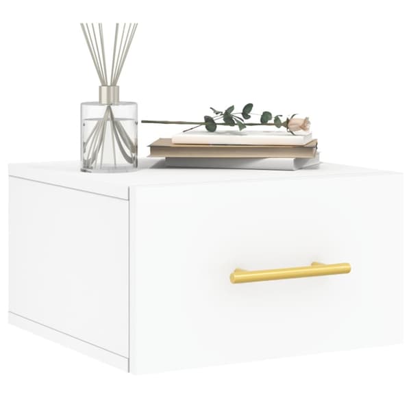 vidaXL Väggmonterade sängbord 2 st vit 35x35x20 cm Vit