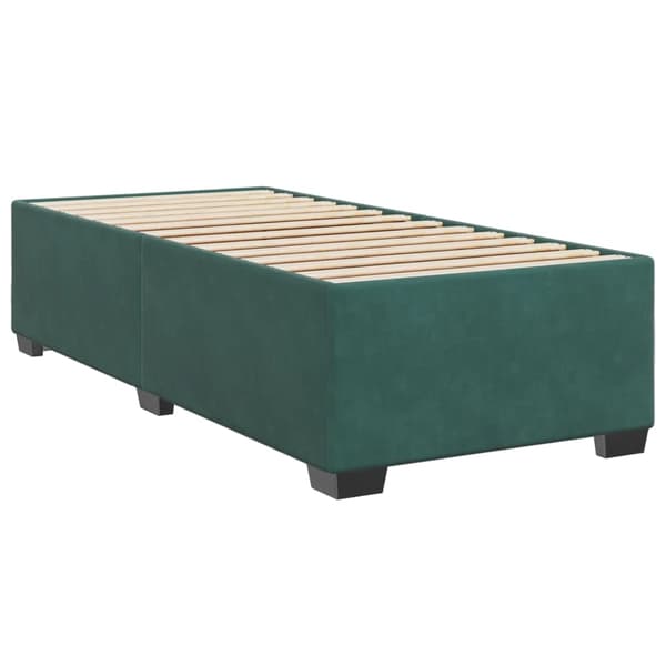 vidaXL Ramsäng med madrass mörkgrön 80x200 cm sammet Grön