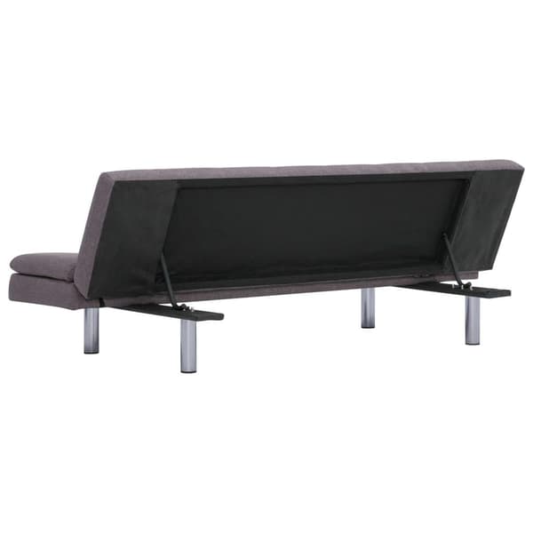 vidaXL Bäddsoffa med två kuddar taupe polyester Taupe