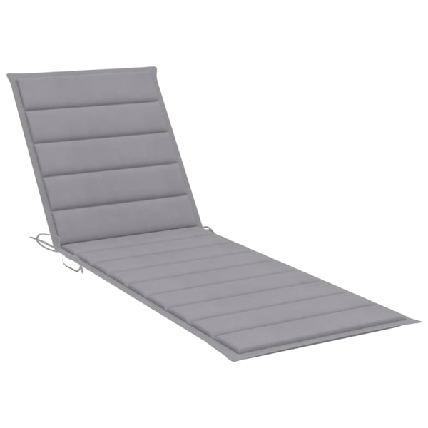 vidaXL Solsäng med dynor 2 personer bambu grå