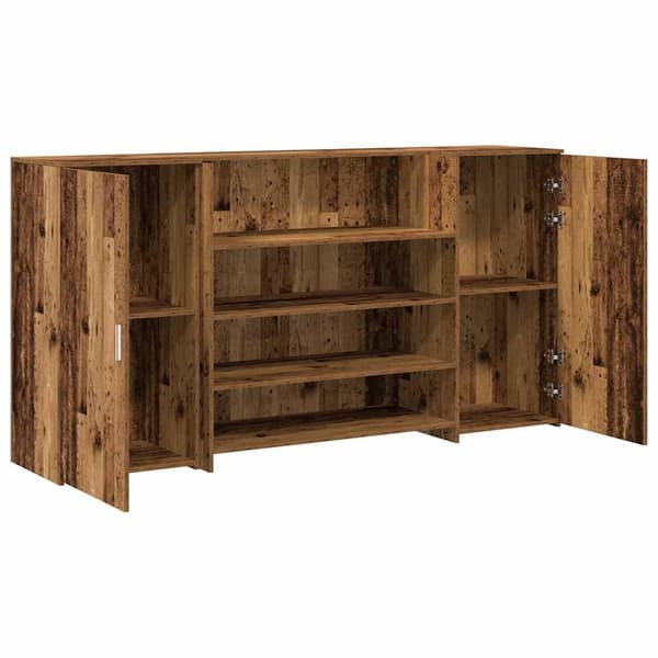 vidaXL Receptionsdisk grå sonoma 200x50x103,5 cm konstruerat trä Brun