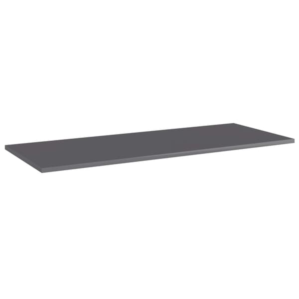 vidaXL Hyllplan 4 st grå högglans 100x40x1,5 cm konstruerat trä grå