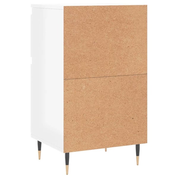 vidaXL Byråer 2 st vit högglans 40x35x70 cm konstruerat trä Vit