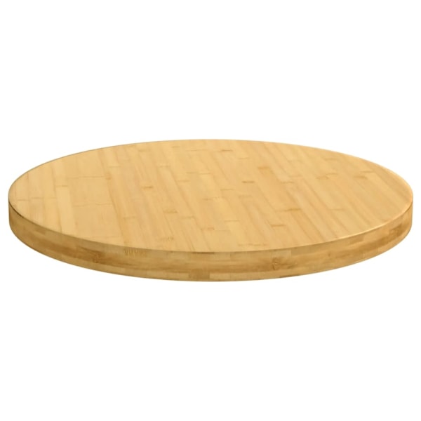 vidaXL Bordsskiva Ø60x4 cm bambu Brun