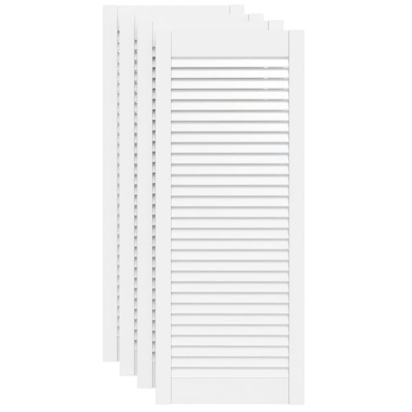 vidaXL Skåpluckor lamelldesign 4 st vit 99,3x39,4 cm massiv furu Vit