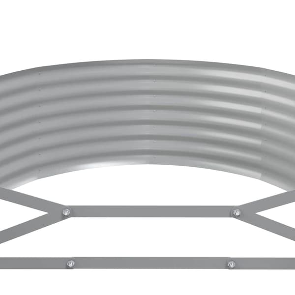 vidaXL Odlingslåda galvaniserat stål 322x100x36 cm silver Silver