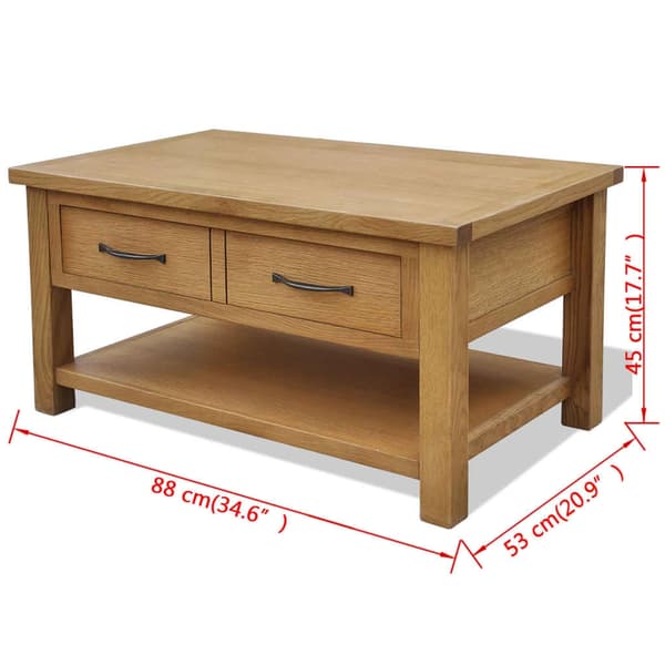 vidaXL Ek soffbord 88 x 53 45 cm Brun