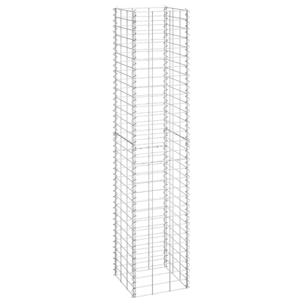 vidaXL Gabioner 3 st 30x30x150 cm järn Silver