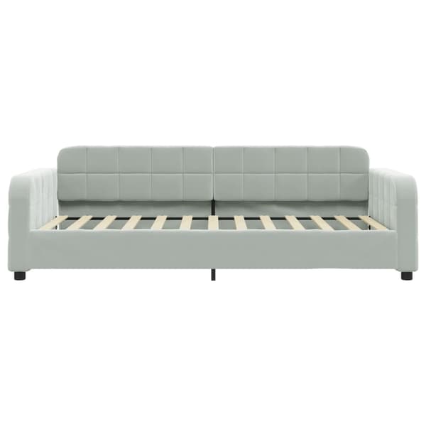vidaXL Dagbädd utdragbar ljusgrå 90x200 cm sammet Grå