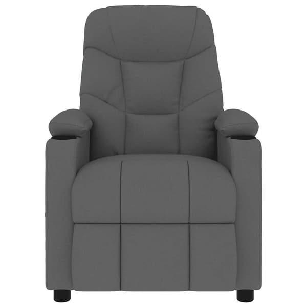 vidaXL Massagefåtölj mörkgrå tyg grå