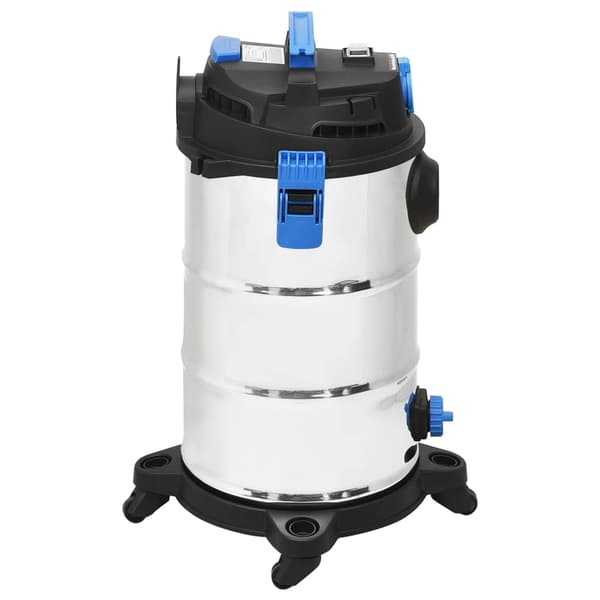 vidaXL Våt- och torrdammsugare 1200 W 30 L silver Silver