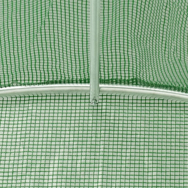 vidaXL Växthus med stålram grön 64 m² 16x4x2 m Grön