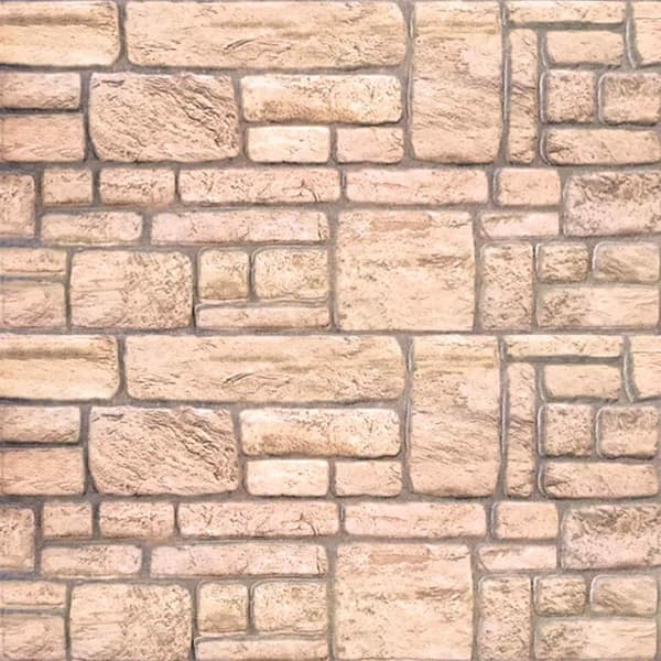 vidaXL Väggpaneler 10 pcs Beige 100 x 50 cm EPS Skum Beige