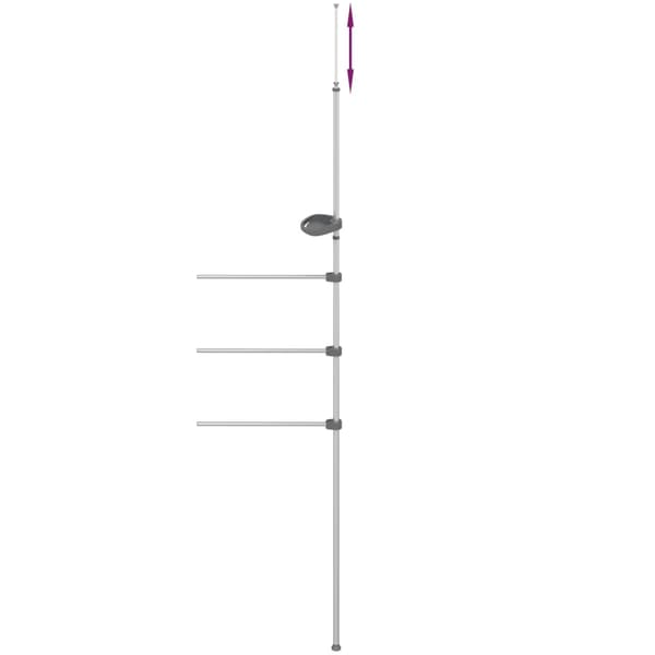 vidaXL Handdukshållare 47x280 cm aluminium Silver