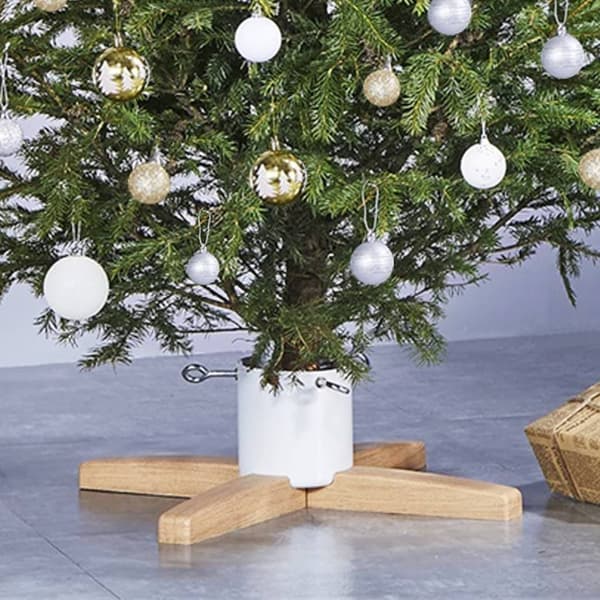 vidaXL Julgransfot 55x55x15,5 cm Vit