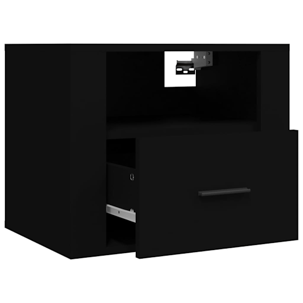 vidaXL Väggmonterade sängbord 2 st svart 50x36x40 cm Svart