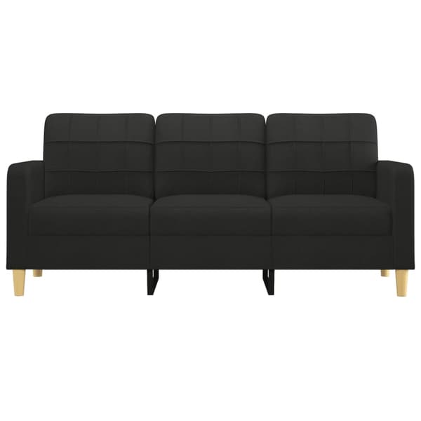 vidaXL 3-sitssoffa svart 180 cm tyg art