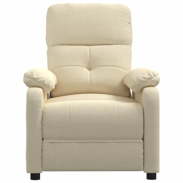 vidaXL Reclinerfåtölj gräddvit tyg Creme
